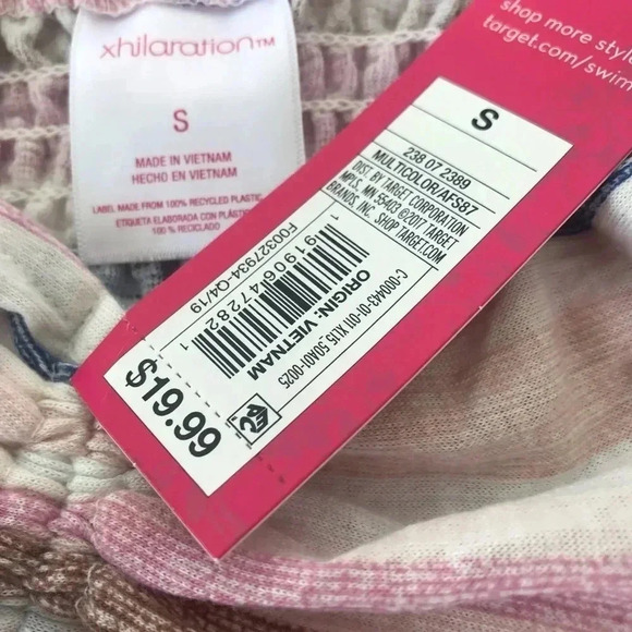 New! Xhilaration Cropped Multi Color Jumpsuit SZ Small NWT - Picture 7 of 7